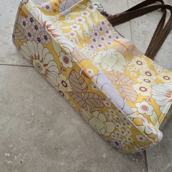 Vintage SPARTINA 449 Natural Linen Summer House Shoulder Bag Tote - Picture 6 of 8